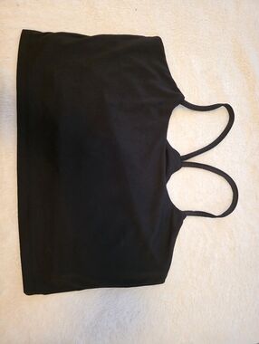 Series 8 Black Sports Bra Crop Top XXL – Strappy Back Gym Activewear